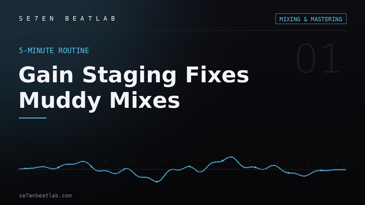 Gain staging: arreglá tu mezcla en 5 min