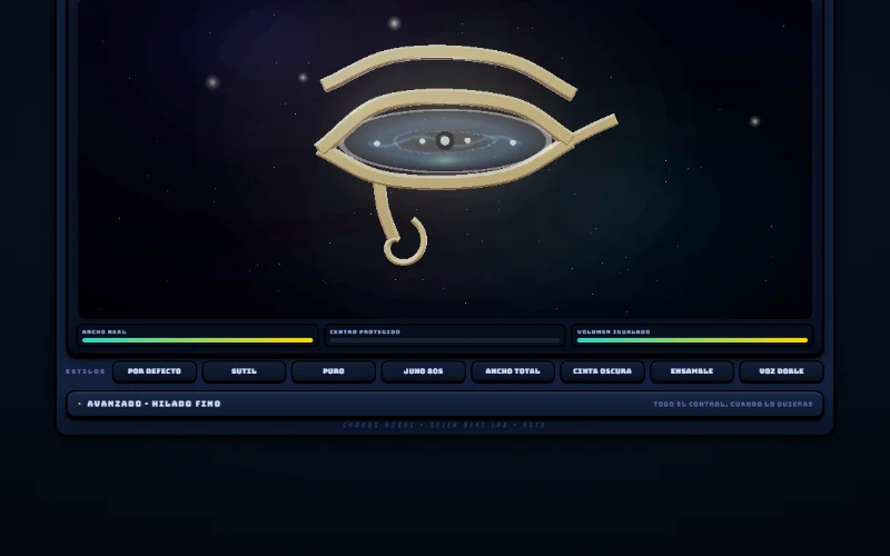 Chorus Horus plugin interface with stereo motion controls