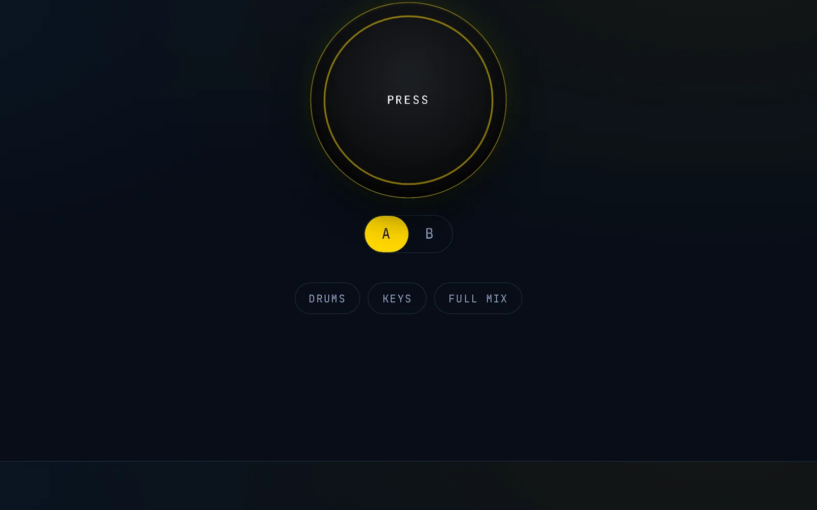 The Button — the real plugin UI: one big button